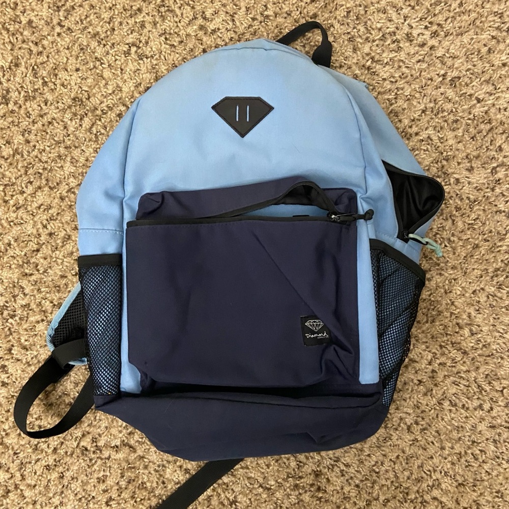 blue backpack
